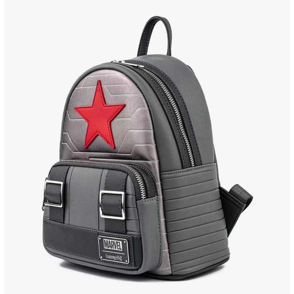 Loungefly Marvel Winter Soldier Mini Backpack and Wallet Set NWT - Picture 5 of 10